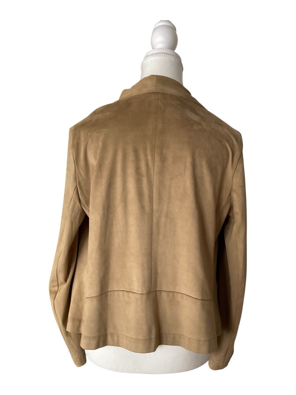 Calvin Klein Jeans Faux Suede Drape Front Jacket Large - Picture 4 of 10